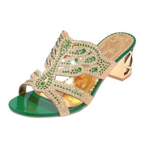 Ladies fashion sandals (Option: Green-43)