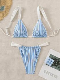 Women's Two-piece Casual Swimsuit P288-10 (Option: Blue-XL)
