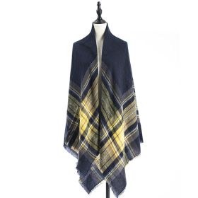 Women's Cashmere-like Plus-sized Double-sided Qicaigei Scarf Shawl (Option: D9-140X140CM)