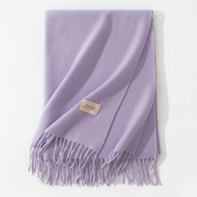 Pure Color Artificial Cashmere Scarf Women's Winter High-grade Shawl (Option: 48 Snow Green-70x200cm)