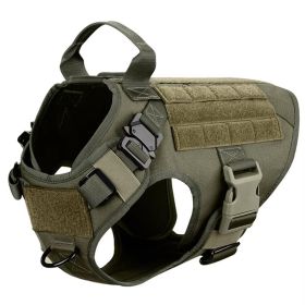Pet Harness Luxury Dog Leash Set Chest Dog  Nylon Camouflage Dog Harness (Option: Dark Green-S)