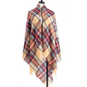 Women's Cashmere-like Plus-sized Double-sided Qicaigei Scarf Shawl (Option: A3-140X140CM)
