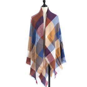Women's Cashmere-like Plus-sized Double-sided Qicaigei Scarf Shawl (Option: C4-140X140CM)