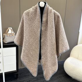 Affordable Luxury Fashion Wind Outdoor Autumn And Winter Scarf (Option: Pure Color Beige-130X190CM)