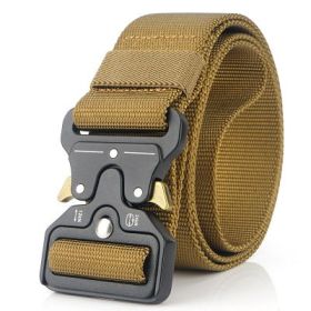 Multifunctional military training outdoor belt (Option: Khaki 125cm)
