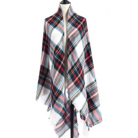 Women's Cashmere-like Plus-sized Double-sided Qicaigei Scarf Shawl (Option: A7-140X140CM)