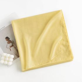 Herringbone Pattern Monochrome Artificial Cashmere Scarf Women's Simple Casual Style Tassel Warm Shawl (Option: FH235323 Yellow)