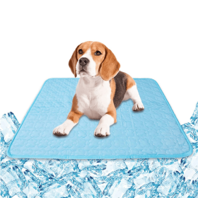 Dog Cooling Mat (Option: Blue-2XL)