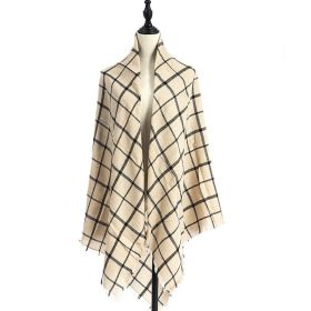 Women's Cashmere-like Plus-sized Double-sided Qicaigei Scarf Shawl (Option: D8-140X140CM)