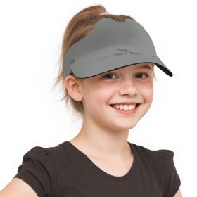 Sukeen Kids Sun Visor Hats For Girls Boys Lightweight Sport Hat Sun Hat Seamless Running Hats For Outdoor Activities (Color: Grey)