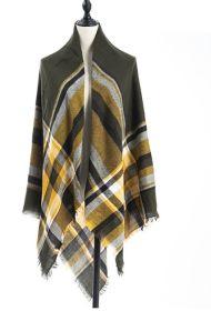 Women's Cashmere-like Plus-sized Double-sided Qicaigei Scarf Shawl (Option: B3-140X140CM)
