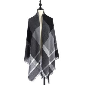 Women's Cashmere-like Plus-sized Double-sided Qicaigei Scarf Shawl (Option: C5-140X140CM)