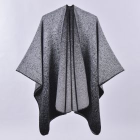 Autumn And Winter Scarf Versatile Lattice Ladies Travel Shawl (Option: Mud Dot Black-130x150CM)