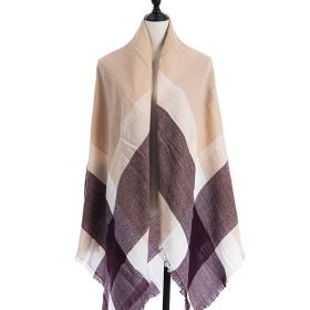 Women's Cashmere-like Plus-sized Double-sided Qicaigei Scarf Shawl (Option: C9-140X140CM)
