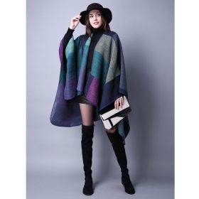 Autumn And Winter Scarf Versatile Lattice Ladies Travel Shawl (Option: Purple-130x150CM)