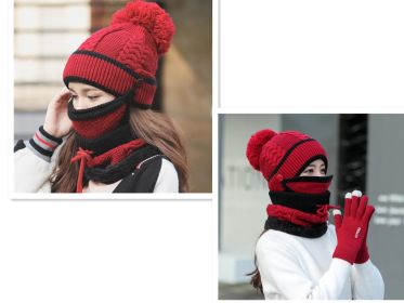 Plus velvet thick bib mask (Option: Set E)
