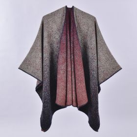 Autumn And Winter Scarf Versatile Lattice Ladies Travel Shawl (Option: Mud Dot Red-130x150CM)