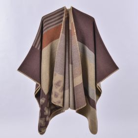 Autumn And Winter Scarf Versatile Lattice Ladies Travel Shawl (Option: Leopard Brown-130x150CM)