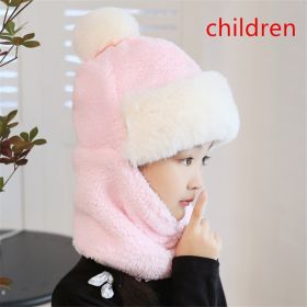 Women's Autumn And Winter Wind-proof Cycling Scarf Mask Integrated (Option: Pink-Children Size)