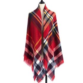 Women's Cashmere-like Plus-sized Double-sided Qicaigei Scarf Shawl (Option: A4-140X140CM)