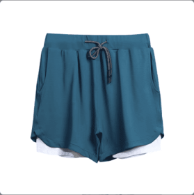 Gym Clothing Men Quick Dry 2 In 1 Gym Shorts Men Polyester Spandex Breathable Shorts Men Liner Running Fitness Shorts (Option: Dark Blue-S)