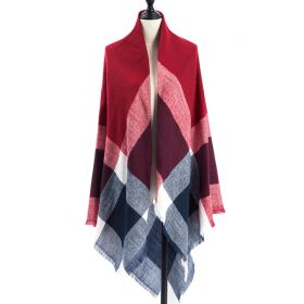 Women's Cashmere-like Plus-sized Double-sided Qicaigei Scarf Shawl (Option: B2-140X140CM)