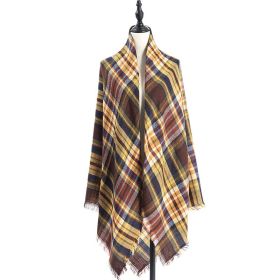 Women's Cashmere-like Plus-sized Double-sided Qicaigei Scarf Shawl (Option: D6-140X140CM)