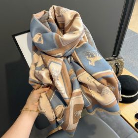 Carriage Artificial Cashmere Scarf Women's Dual-use Air Conditioning Shawl (Option: FYR150 Morandi Pink-65x185cm)
