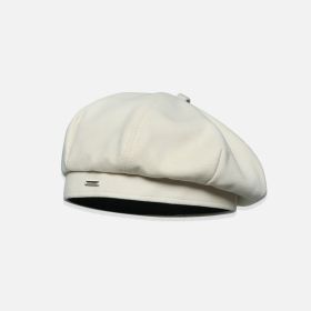 Big Head Circumference Makes Face Look Smaller Beret Winter All-matching Painter Cap (Option: MM970 Beige-Free Size)