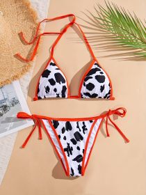 Women's Fashionable Bikini Set - Random Prints - Strapless Swimsuit Two-piece Set - Beach Style Bikini (Option: S-Colour)