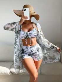 Women's Two-piece Casual Swimsuit P507-06 (Option: Green-XXL)