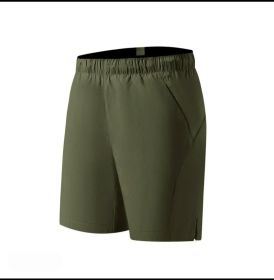 Men's Summer Outdoor Shorts Thin, Quick-Dry Straight-Leg Pants (Option: Green-S)