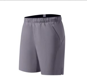 Men's Summer Outdoor Shorts Thin, Quick-Dry Straight-Leg Pants (Option: Grey-S)