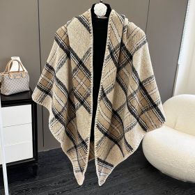 Affordable Luxury Fashion Wind Outdoor Autumn And Winter Scarf (Option: Champagne-130X190CM)