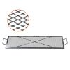 X-Marks Fire Pit Grill Grate, Rectangle Cooking Grate, Heavy Duty Steel Campfire BBQ Grill Grid with Handle & Support X Wire