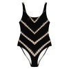 Lyra One Piece Swimsuit in Black Shibori
