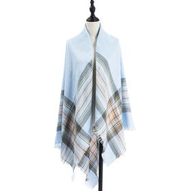Women's Cashmere-like Plus-sized Double-sided Qicaigei Scarf Shawl (Option: D4-140X140CM)