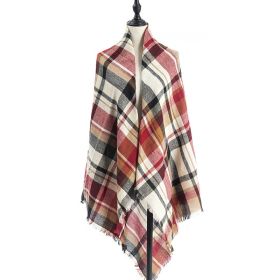 Women's Cashmere-like Plus-sized Double-sided Qicaigei Scarf Shawl (Option: D3-140X140CM)
