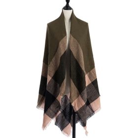 Women's Cashmere-like Plus-sized Double-sided Qicaigei Scarf Shawl (Option: B9-140X140CM)