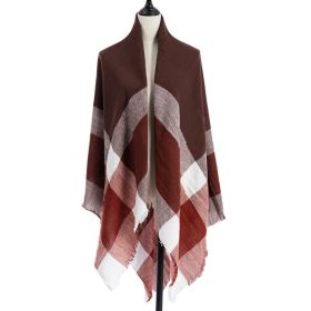 Women's Cashmere-like Plus-sized Double-sided Qicaigei Scarf Shawl (Option: B5-140X140CM)
